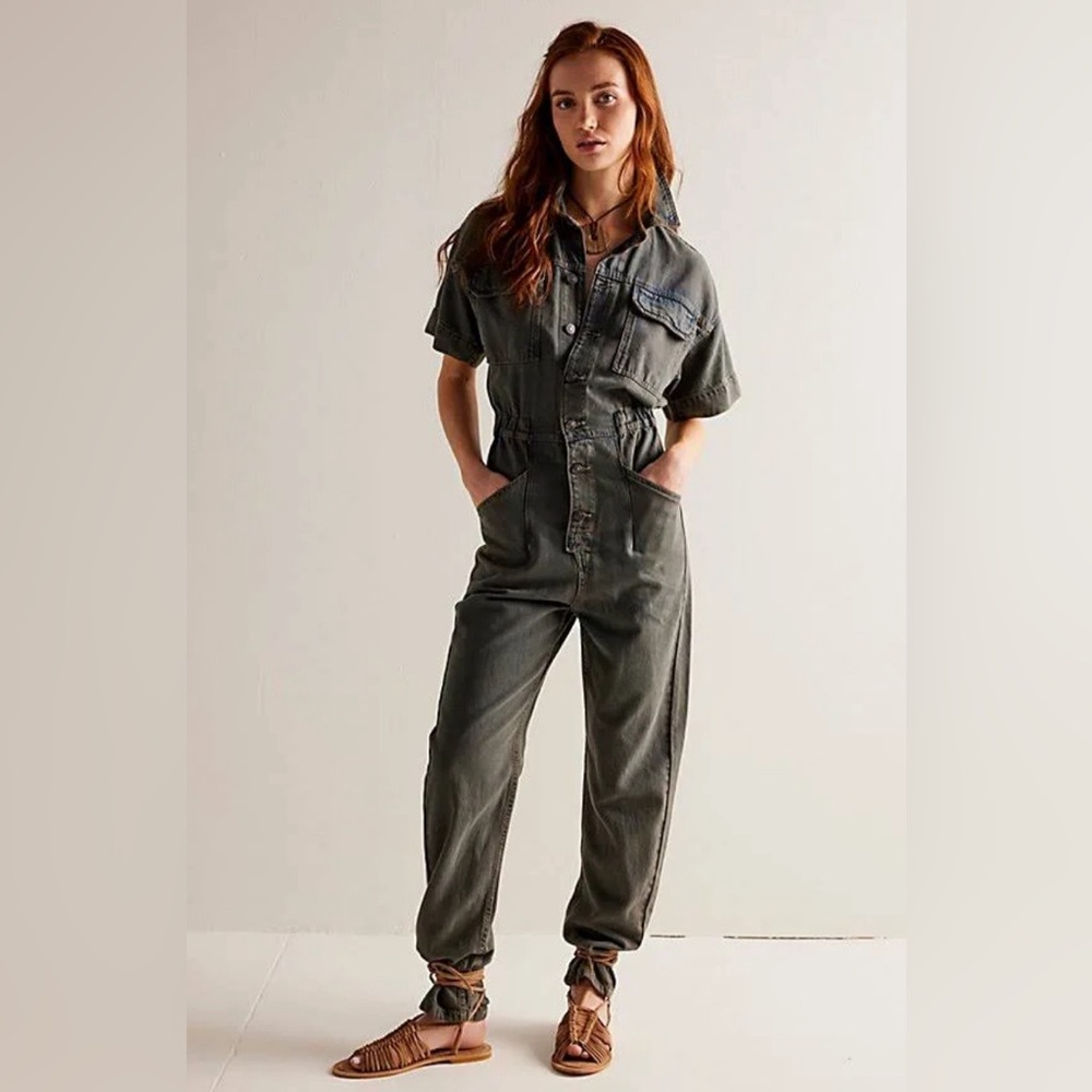 Marci Free People Coverall Black Denim
